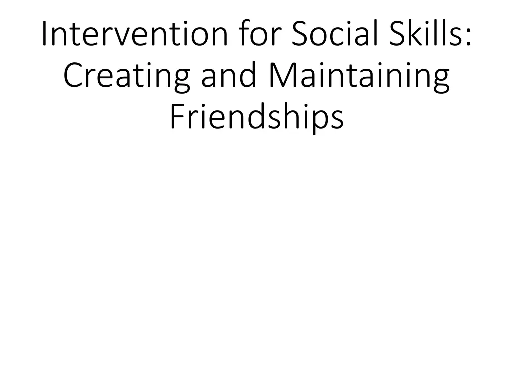intervention for social skills creating n.w