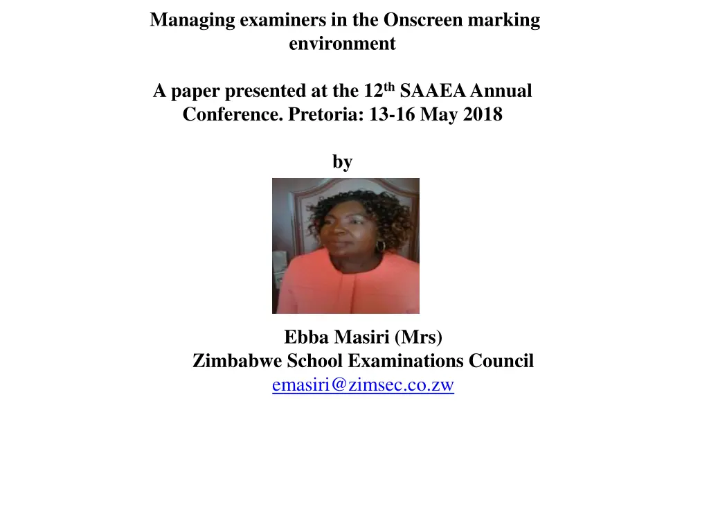 managing examiners in the onscreen marking n.w