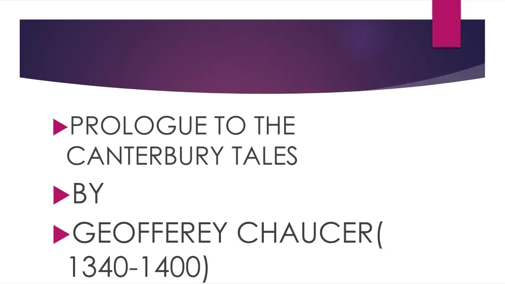prologue to the canterbury tales by geofferey n.w