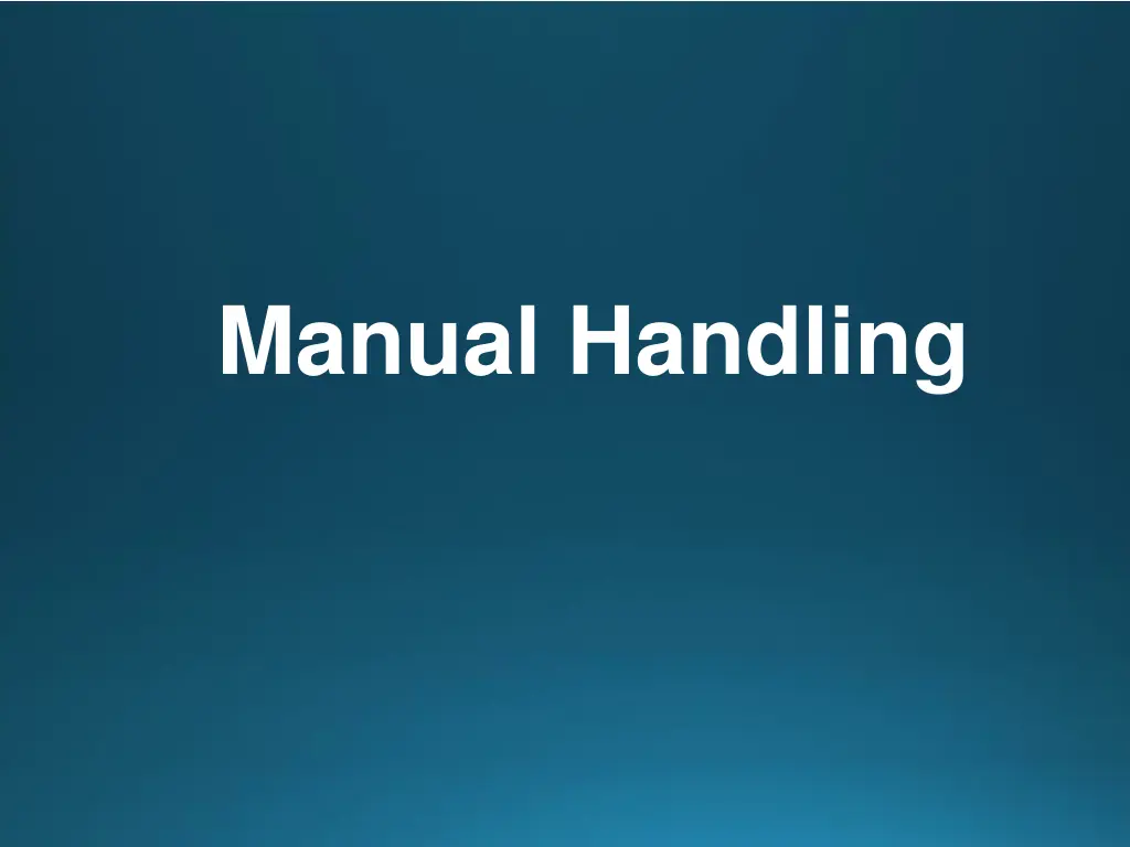 manual handling n.w