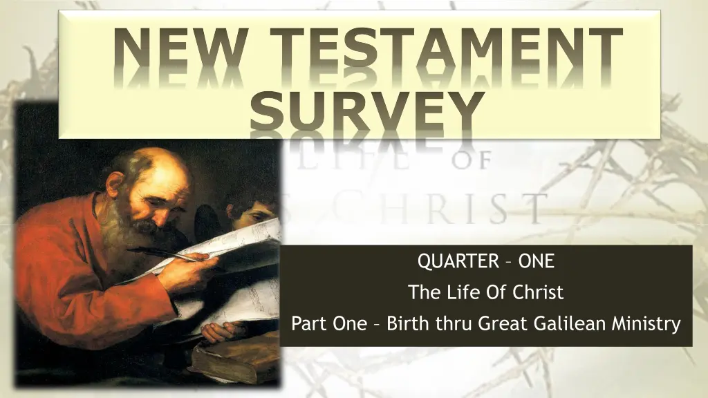 new testament survey n.w