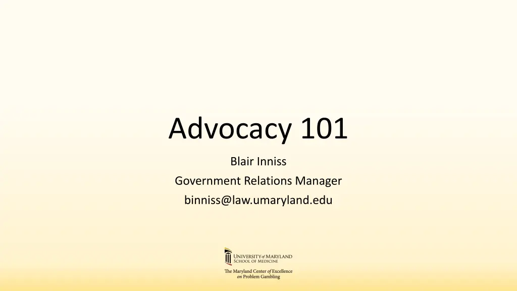 advocacy 101 n.w