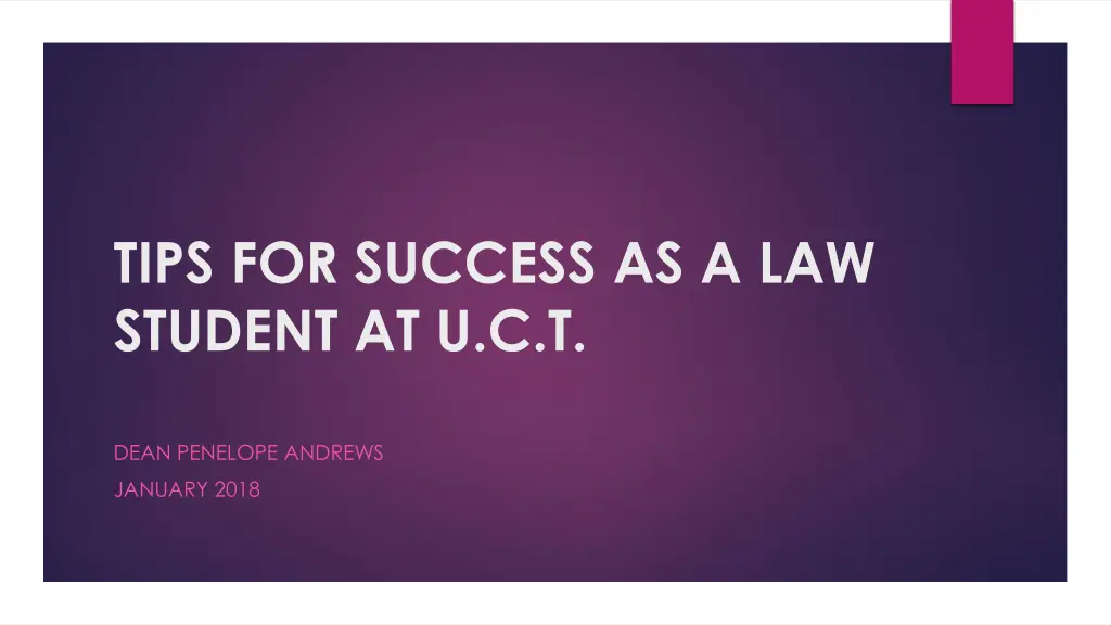 tips for success as a law student at u c t n.w