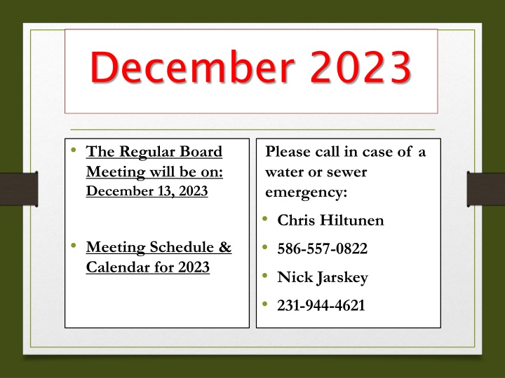 Important Notices and Services for Cottrellville Township Residents
