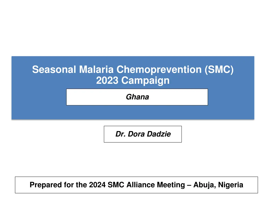 seasonal malaria chemoprevention smc 2023 campaign n.w