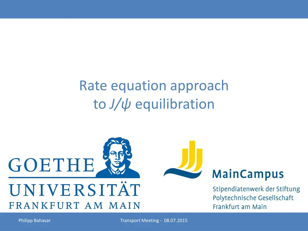 rate equation approach to j equilibration n.w