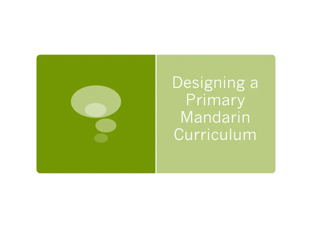 designing a primary mandarin curriculum n.w