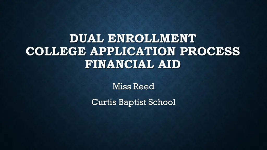dual enrollment college application process n.w