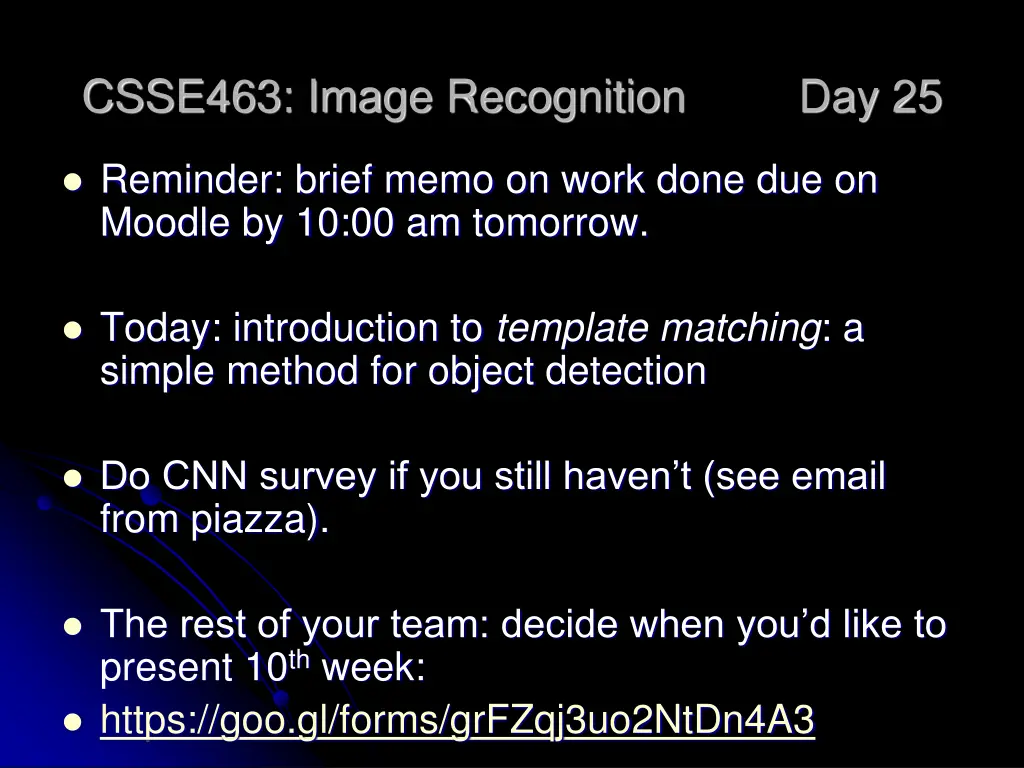 csse463 image recognition n.w
