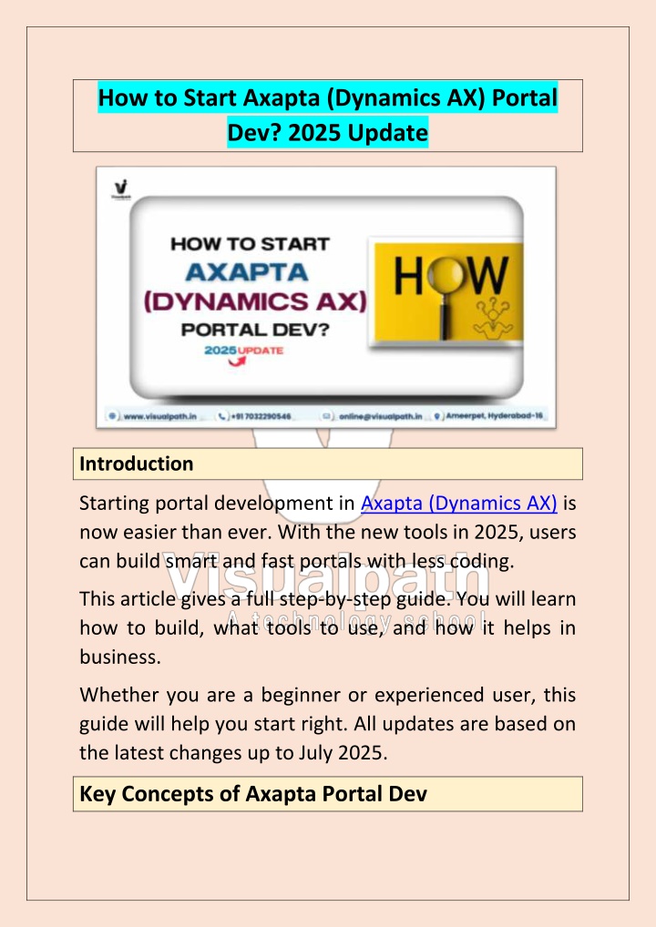 how to start axapta dynamics ax portal dev 2025 n.w