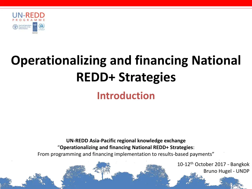 operationalizing and financing national redd n.w