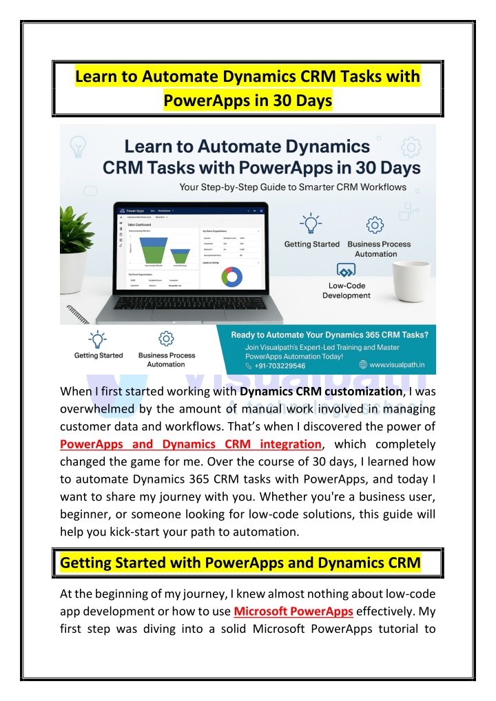 learn to automate dynamics crm tasks with n.w