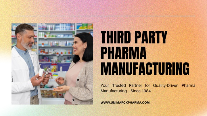 third party pharma manufacturing n.w