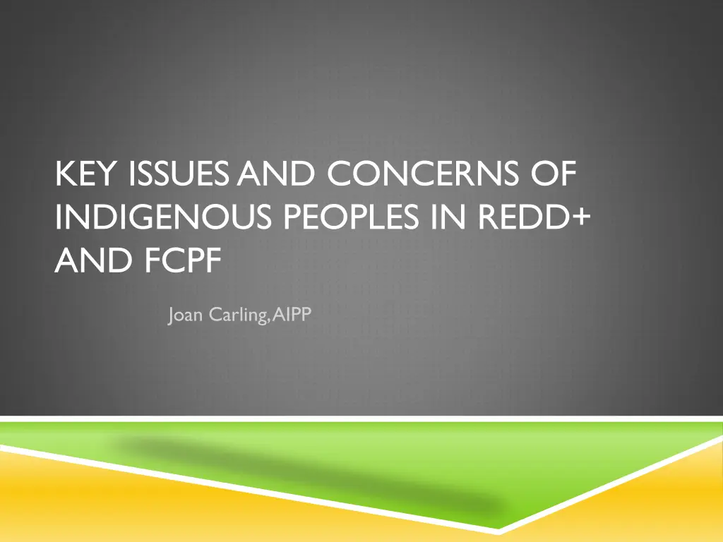 key issues and concerns of indigenous peoples n.w