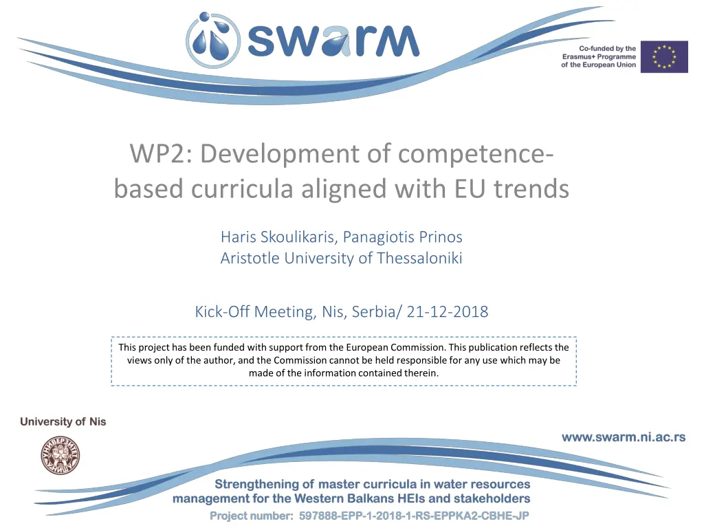 wp2 development of competence based curricula n.w