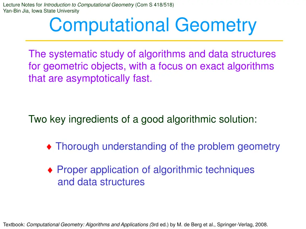 lecture notes for introduction to computational n.w