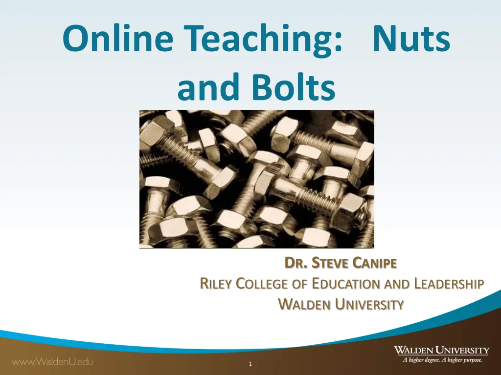 online teaching nuts and bolts n.w