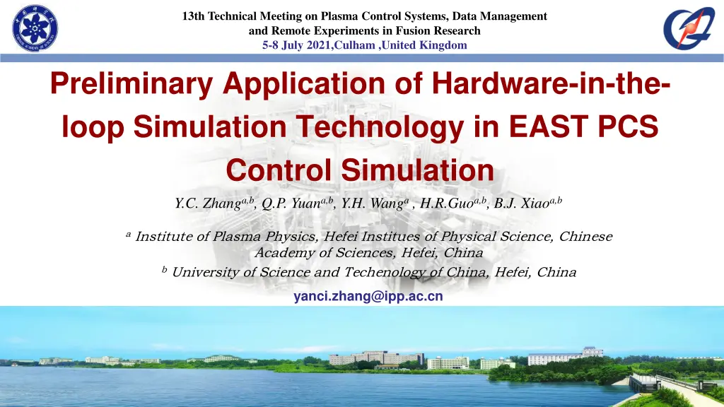 13th technical meeting on plasma control systems n.w