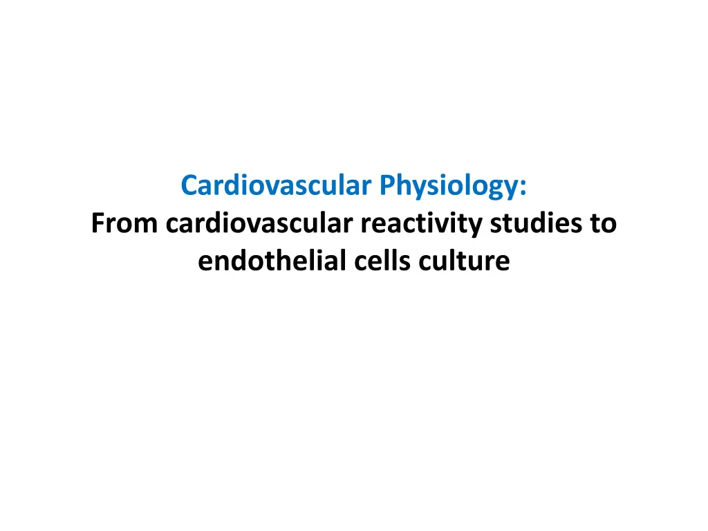 cardiovascular physiology from cardiovascular n.w