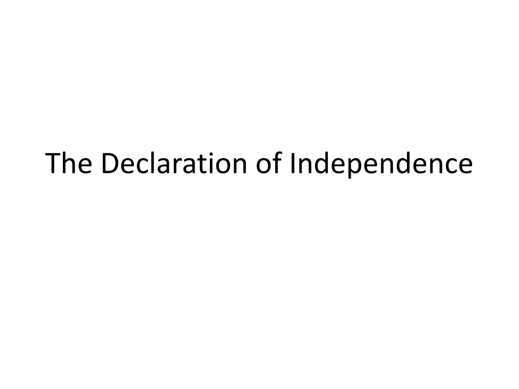 the declaration of independence n.w