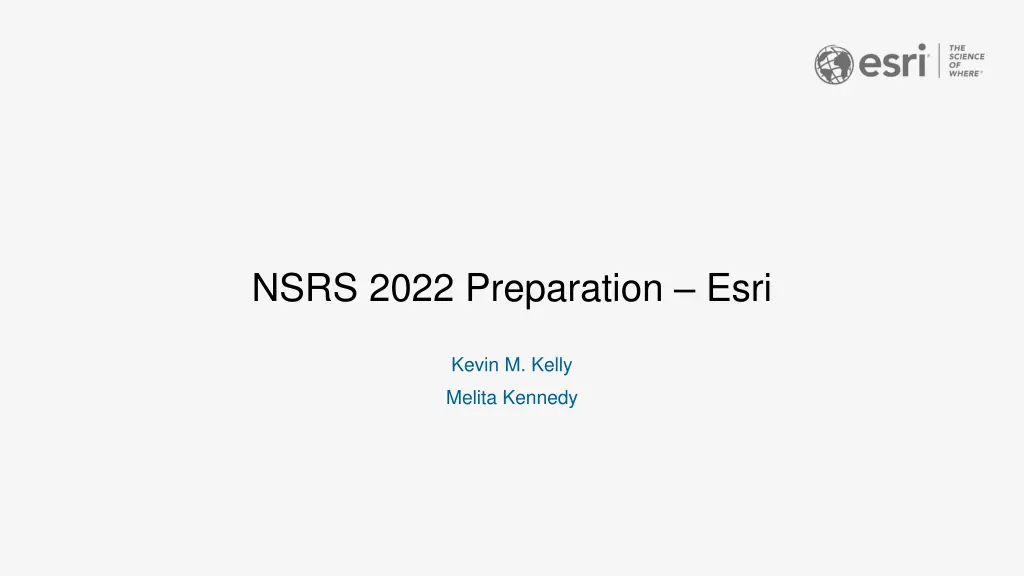 nsrs 2022 preparation esri n.w
