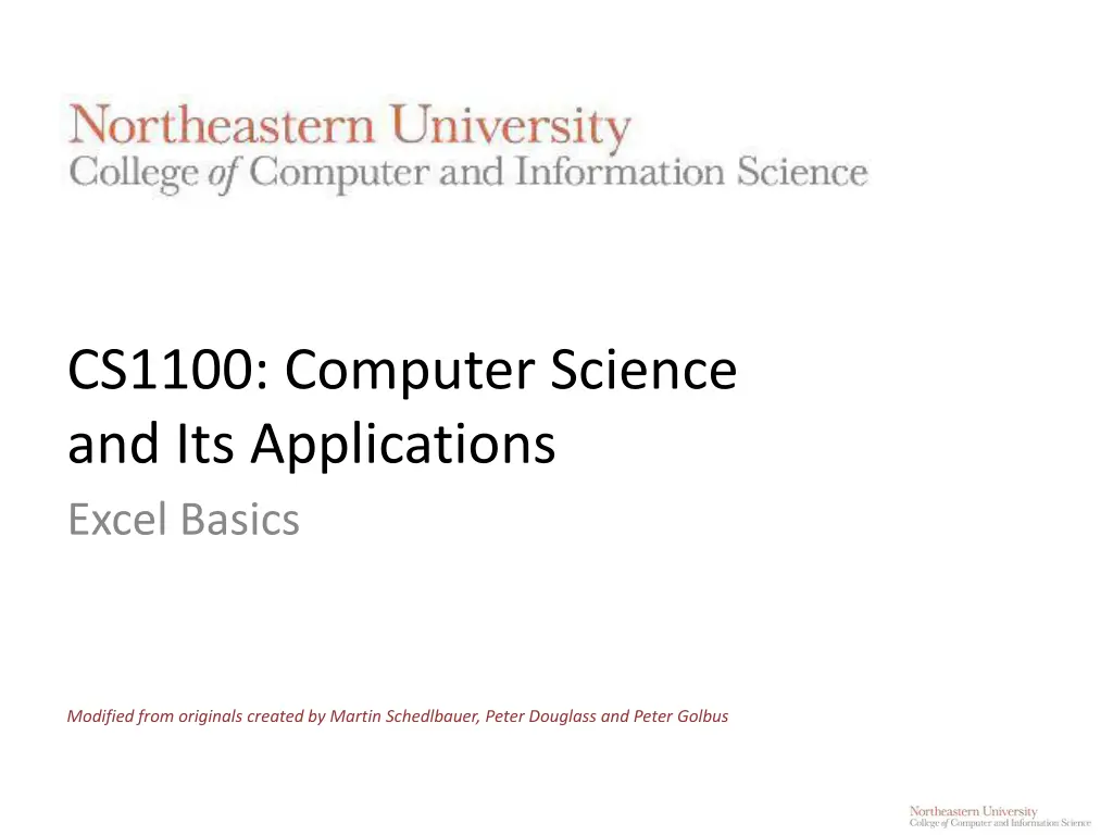 cs1100 computer science and its applications n.w
