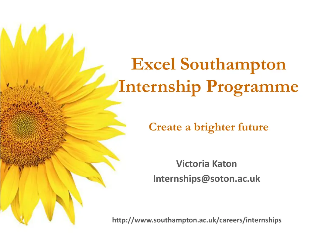 excel southampton internship programme n.w
