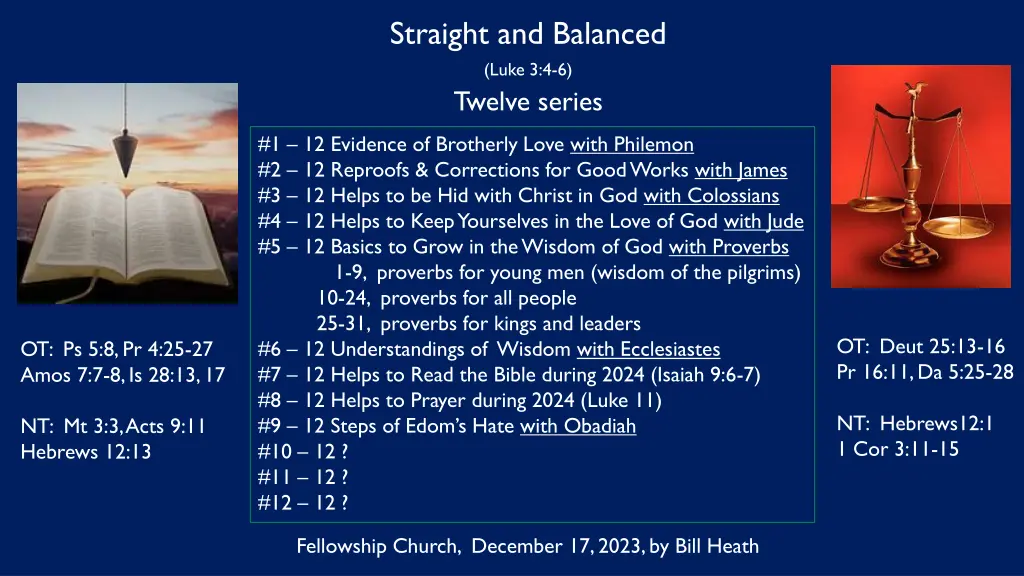 straight and balanced luke 3 4 6 twelve series n.w