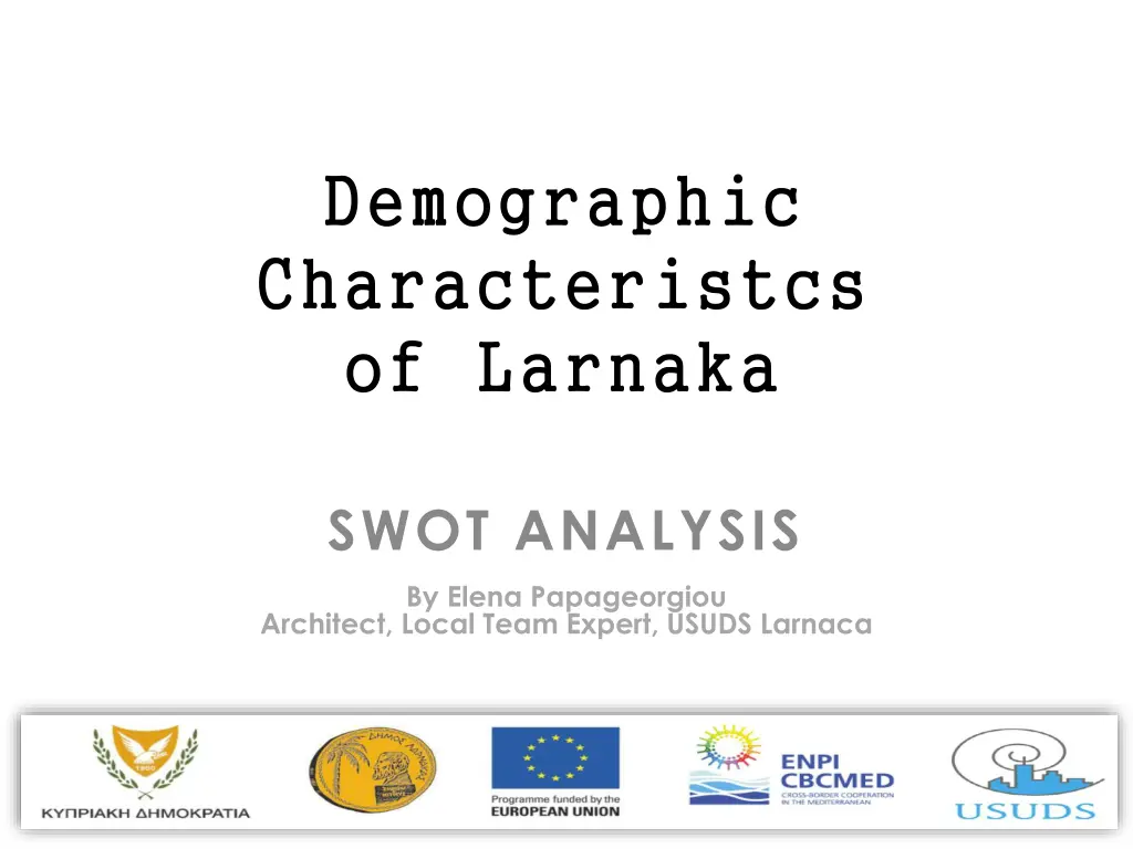 demographic characteristcs of larnaka n.w