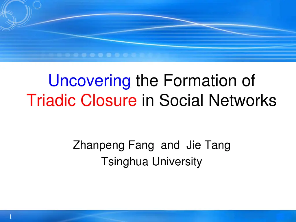 uncovering the formation of triadic closure n.w