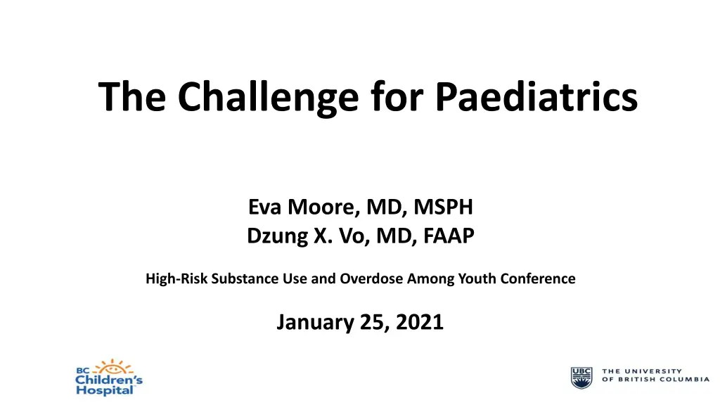 the challenge for paediatrics n.w