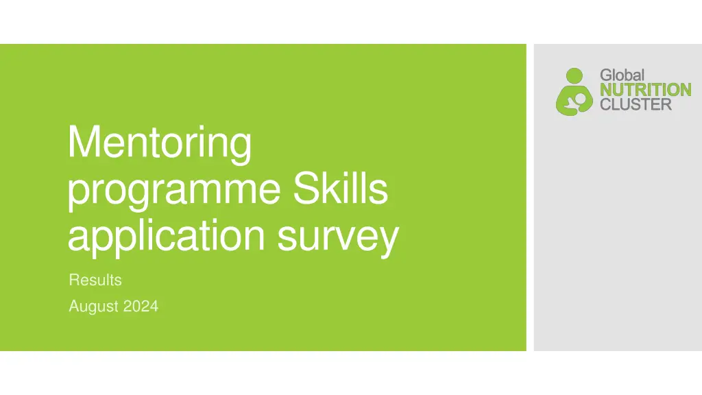 mentoring programme skills application survey n.w