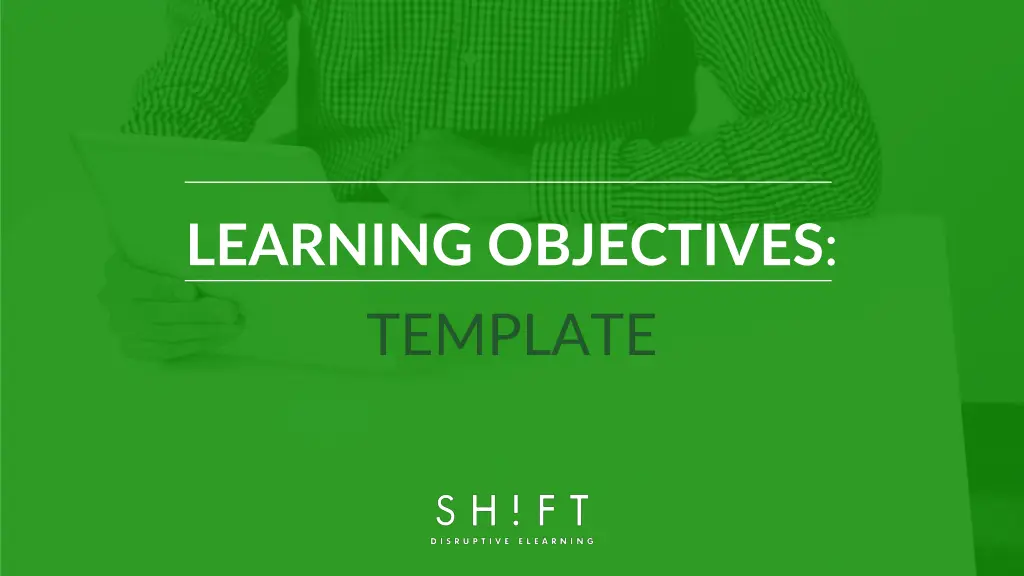 learning objectives template n.w