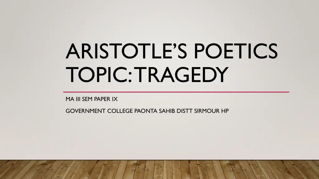 aristotle s poetics topic tragedy n.w