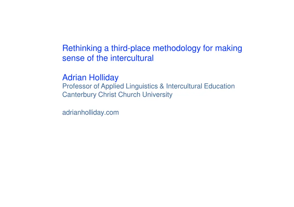 rethinking a third place methodology for making n.w