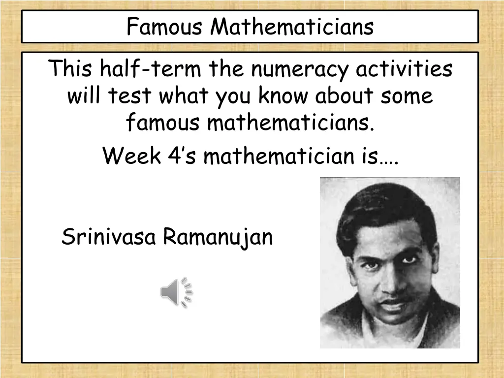 famous mathematicians this half term the numeracy n.w