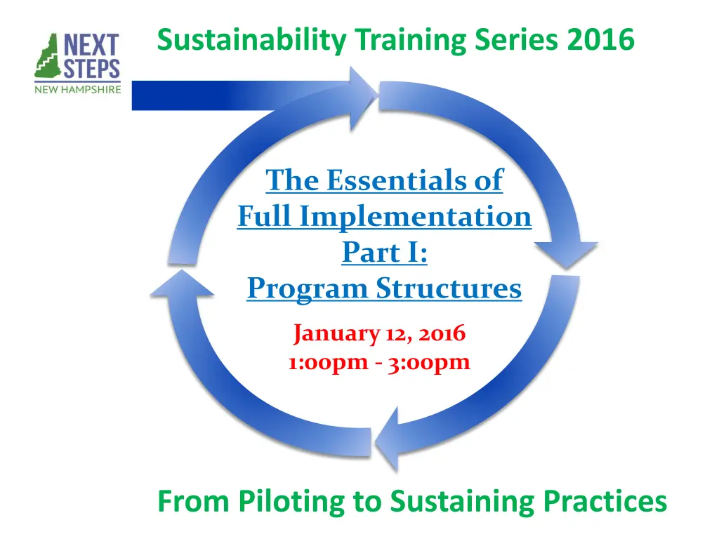 sustainability training series 2016 n.w