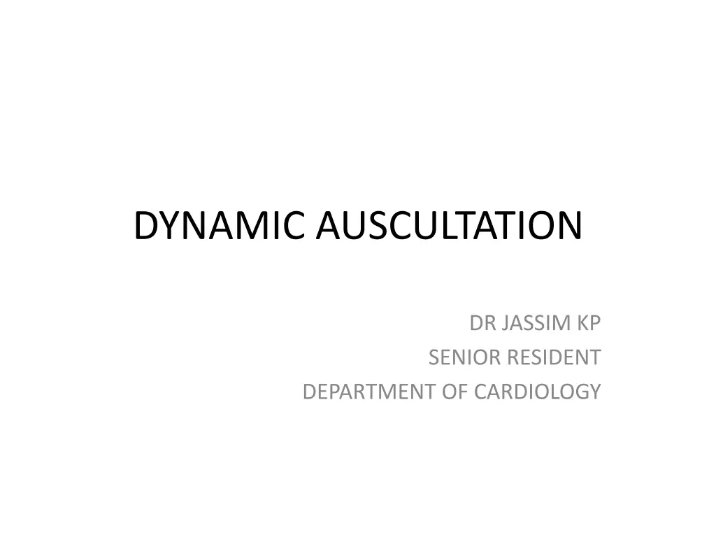 dynamic auscultation n.w