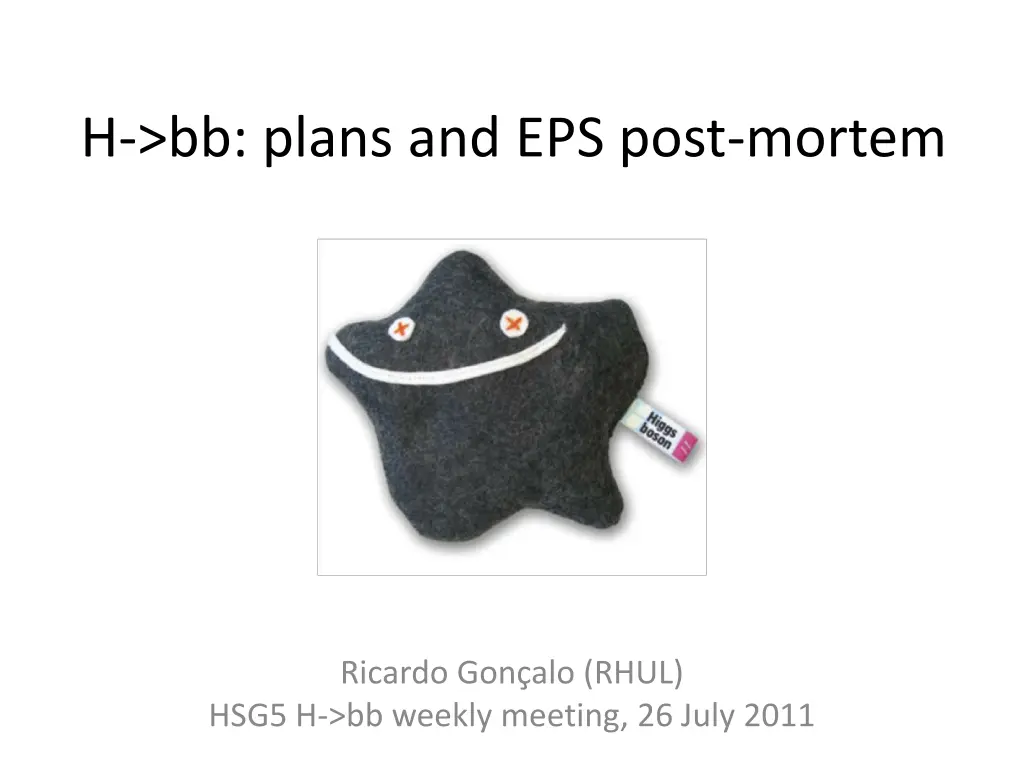 h bb plans and eps post mortem n.w
