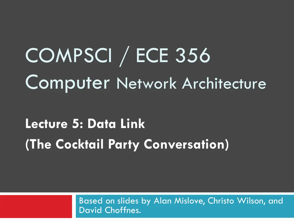 compsci ece 356 computer network architecture n.w