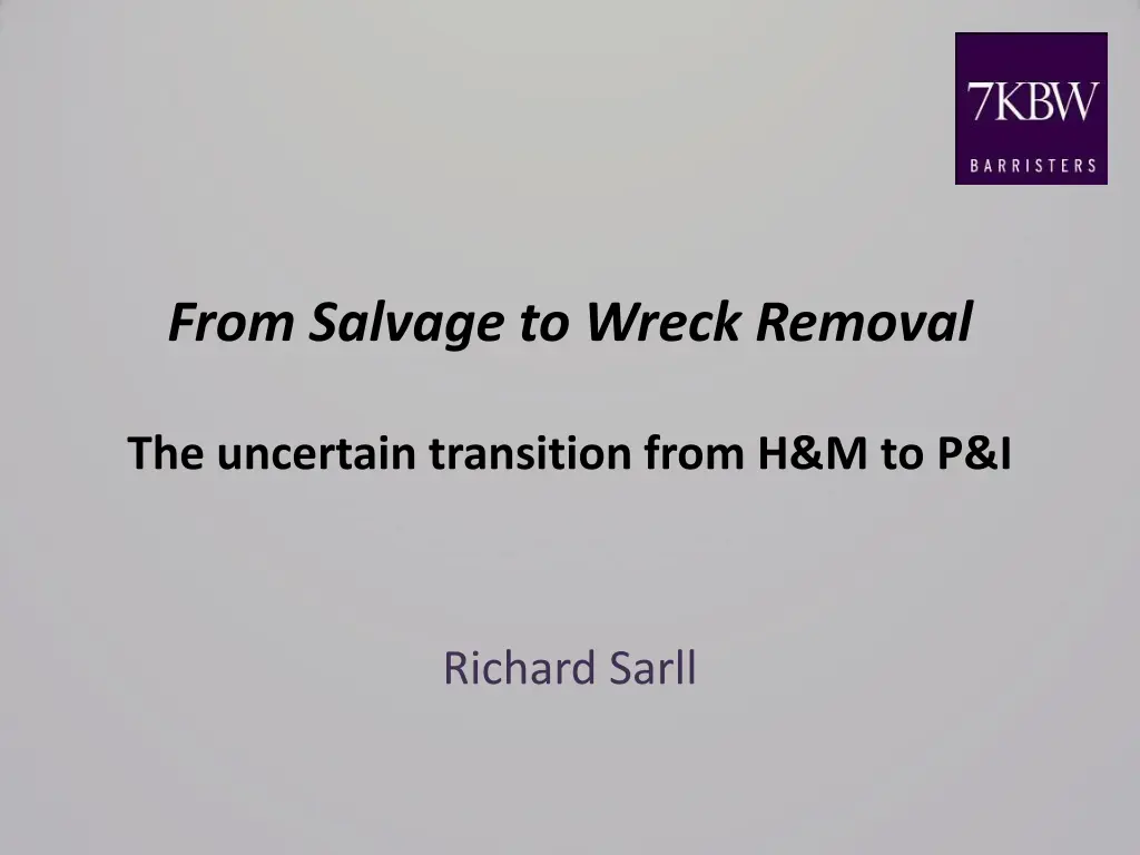 from salvage to wreck removal n.w