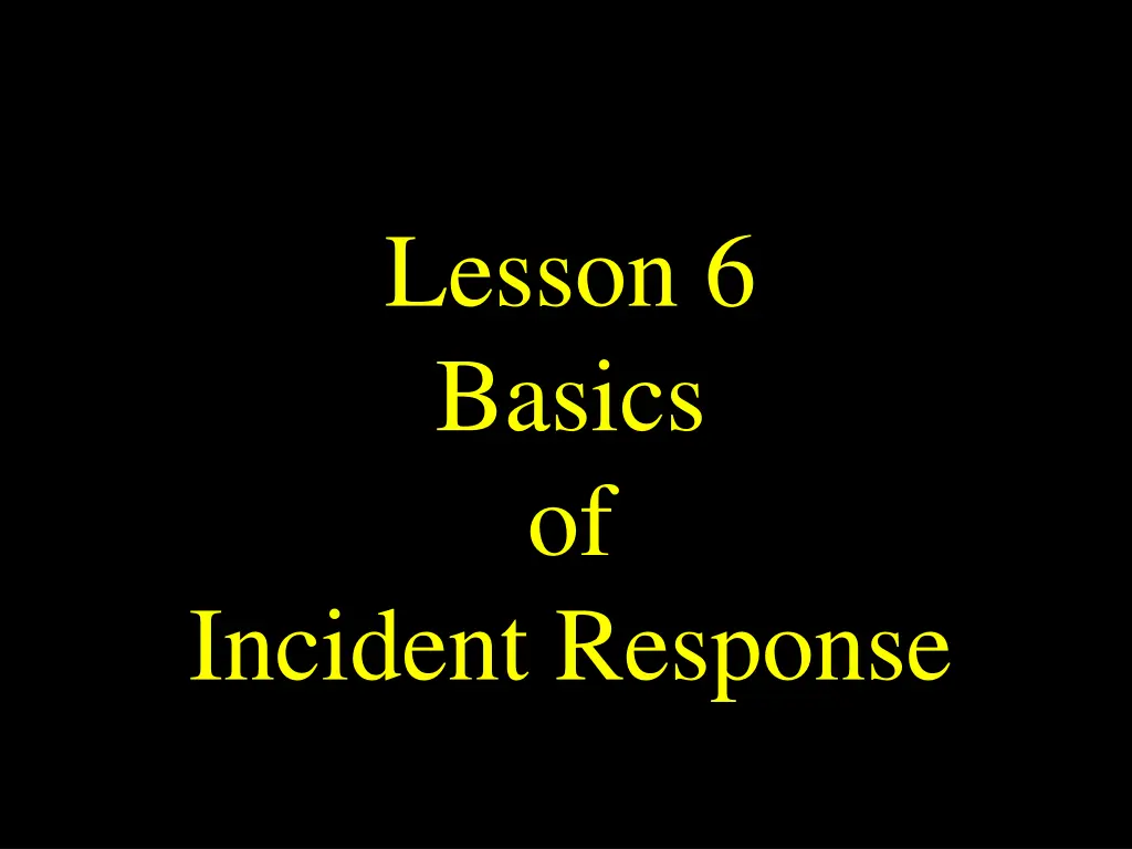 lesson 6 basics of n.w