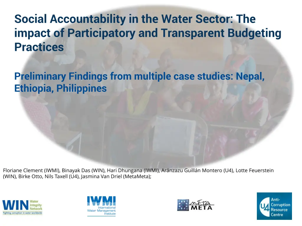 social accountability in the water sector n.w