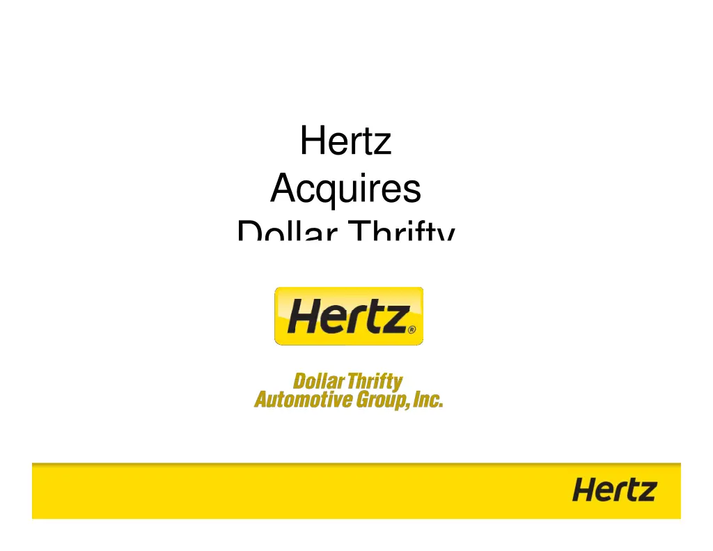 hertz acquires dollar thrifty n.w