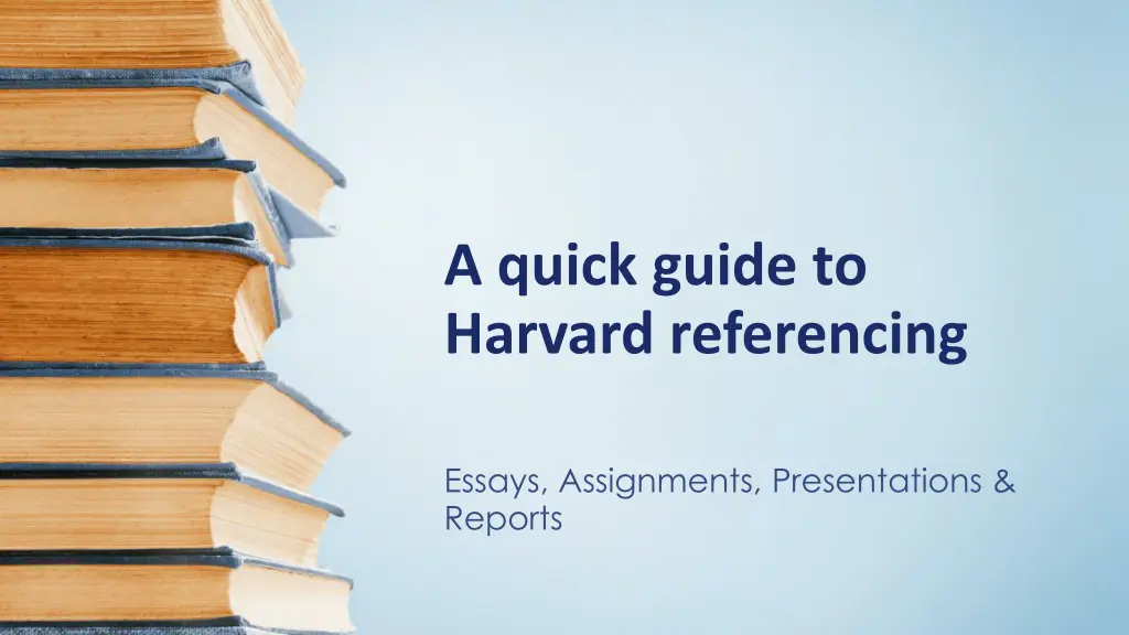a quick guide to harvard referencing n.w