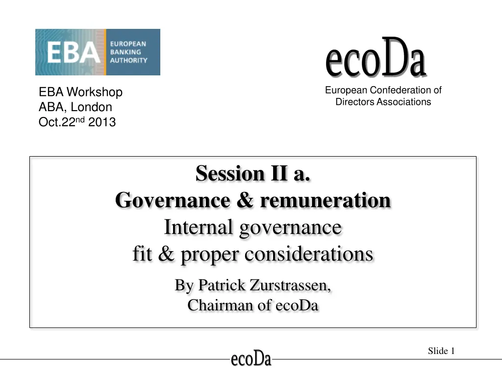 european confederation of directors associations n.w