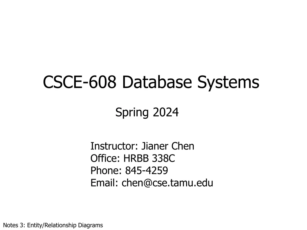 csce 608 database systems n.w