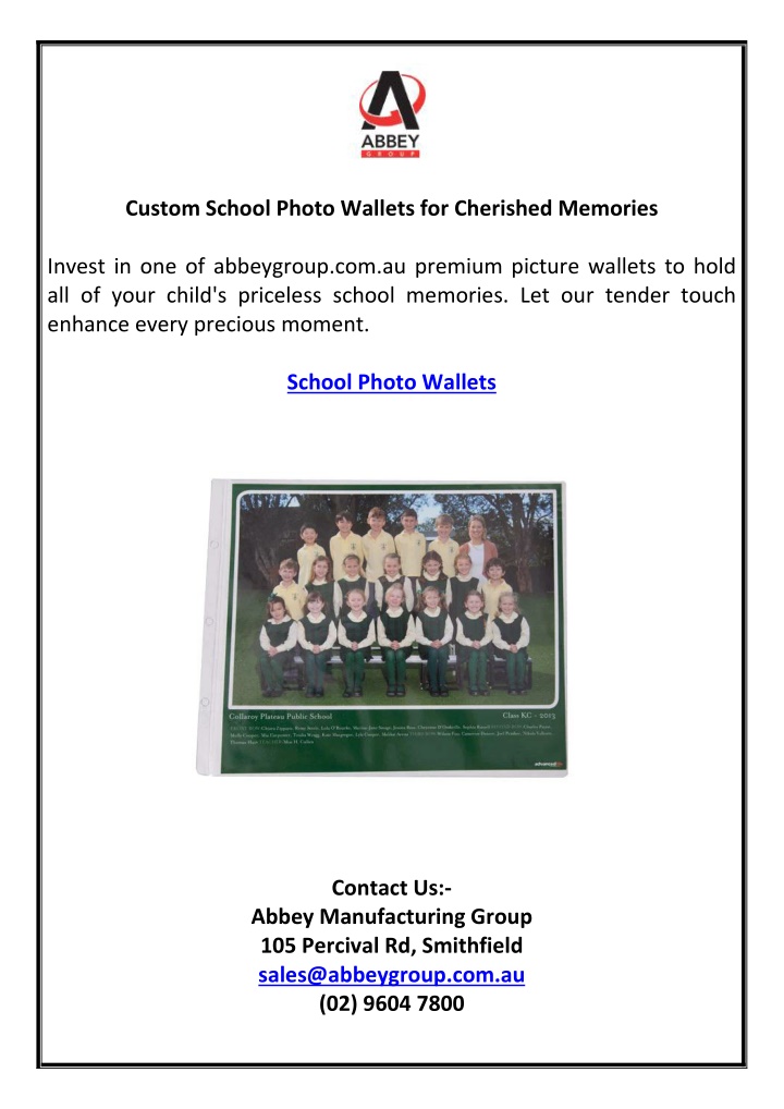 custom school photo wallets for cherished memories n.w
