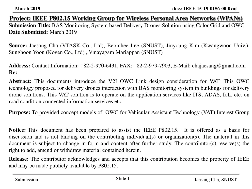 march 2019 project ieee p802 15 working group n.w