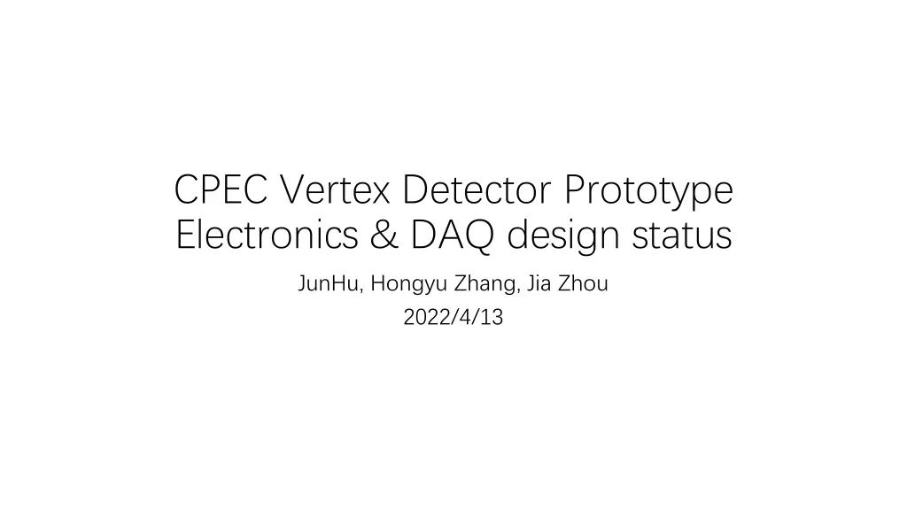 cpec vertex detector prototype electronics n.w